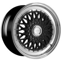 SPACERS BSX7564X00E25BKIM - LENSO BSX 7.5X16" 4X100 ET25 CB73.1 NEGRO ARO PULIDO